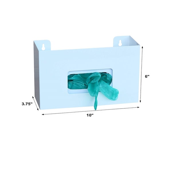 Painted White Square Cut Glove Box Holder (Single)